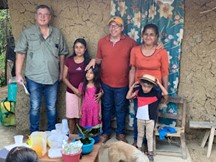 Patrick with Miguel and his family